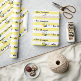 Frühling Süße Biene Einzigartiges Autismus-Bewusst Geschenkpapier