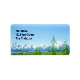 Frühling Tetons VISIONS-Aufkleber Adressaufkleber