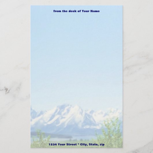 Frühling Tetons VISIONS-Briefpapier Briefpapier (Vorderseite)
