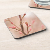 Frühling träumt Korken-Untersetzer Getränkeuntersetzer (Linke Seite)