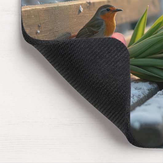 Frühling Tulips und Robin Mousepad (Ecke)