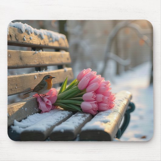 Frühling Tulips und Robin Mousepad (Vorne)