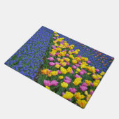 Frühling Tulpen und Bluebells Fußmatte (Schrägansicht)