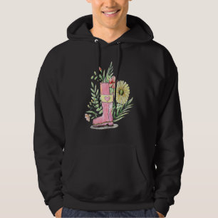 Frühling und Blume mit Gartenboot Hoodie