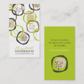 Frühling und Sommer Bio Bäume Rings Moderne Natur Visitenkarte (Vorne/Hinten)
