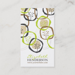Frühling und Sommer Bio Bäume Rings Moderne Natur Visitenkarte