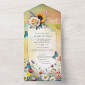 Frühling und Sommer blühen Florals All In One Einladung (Innen Boden)