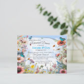 Frühling und Sommer blühen Florals Einladung (Stehend Vorderseite)