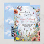 Frühling und Sommer blühen Florals Einladung (Vorne/Hinten)