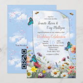 Frühling und Sommer blühen Florals Einladung (Vorne/Hinten)