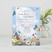 Frühling und Sommer blühen Florals Einladung (Stehend Vorderseite)