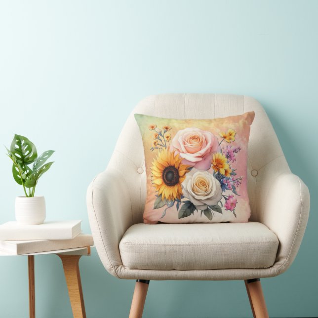 Frühling und Sommer blühen Florals Kissen (Stuhl )
