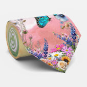 Frühling und Sommer blühen Florals Krawatte (Gerollt)