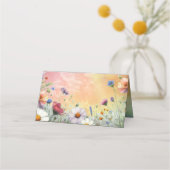 Frühling und Sommer blühen Florals Platzkarte (Rückseite)