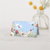 Frühling und Sommer blühen Florals Platzkarte (Rückseite)