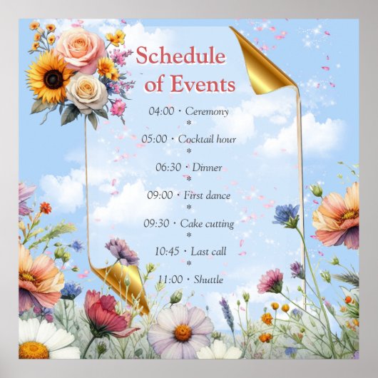 Frühling und Sommer blühen Florals Poster (Vorne)