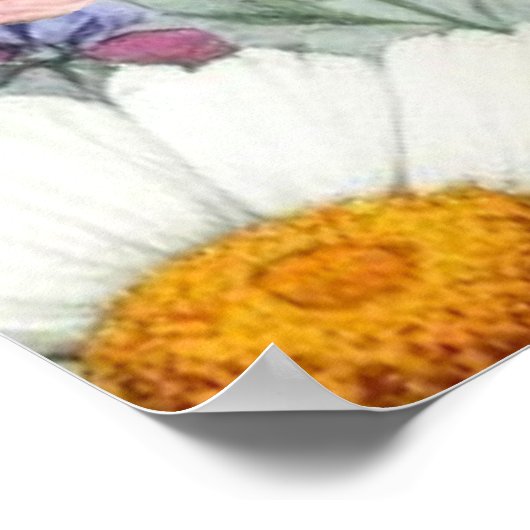 Frühling und Sommer blühen Florals Poster (Ecke)