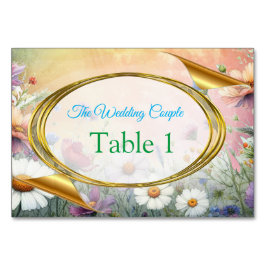 Frühling und Sommer blühen Florals Tischnummer