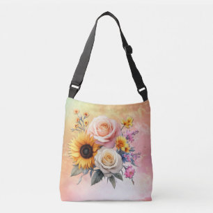 Frühling und Sommer blühen Florals Tragetaschen Mit Langen Trägern