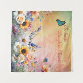 Frühling und Sommer blühen Florals Wandteppich (Vorderseite (Horizontal))