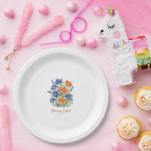 Frühling VIbes Pappteller (Party)