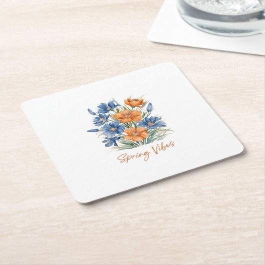 Frühling VIbes Rechteckiger Pappuntersetzer (angewinkelt)