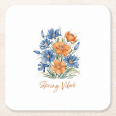 Frühling VIbes Rechteckiger Pappuntersetzer (Vorderseite)