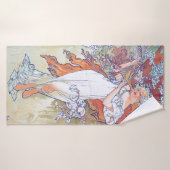 Frühling (vier Jahreszeiten), Alphonse Mucha Badehandtuch (Badehandtuch)