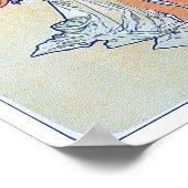 Frühling (vier Jahreszeiten), Alphonse Mucha Poster (Ecke)