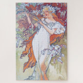 Frühling (vier Jahreszeiten), Alphonse Mucha Puzzle (Vertikal)