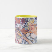 Frühling (vier Jahreszeiten), Alphonse Mucha Tasse (Zentrum)