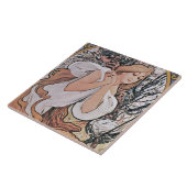 Frühling (vier Jahreszeiten), Mucha Fliese (Seite)