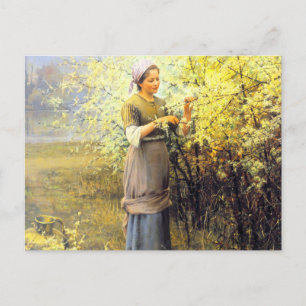Frühling von Daniel Ridgway Knight Postkarte