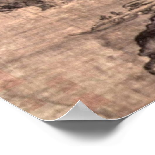 Frühling von Guo Xi Poster (Ecke)