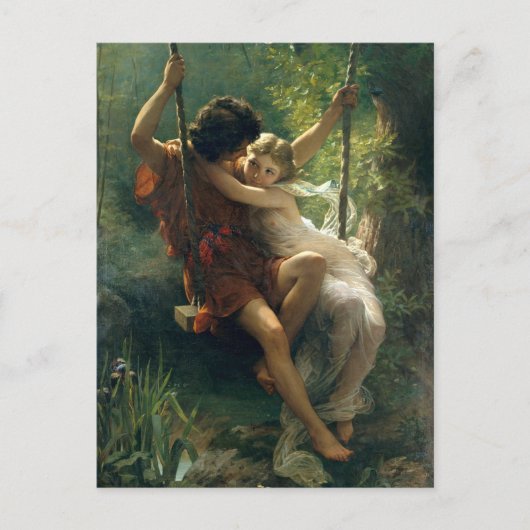 Frühling von Pierre Auguste Cot Postkarte (Vorderseite)