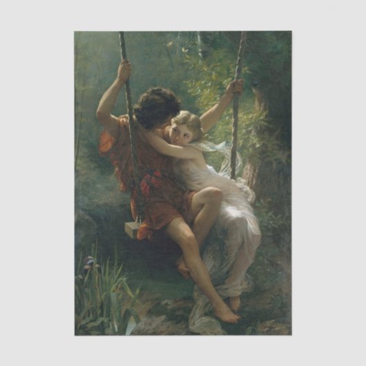 Frühling von Pierre-Auguste Cot Seidenpapier (Vorderseite)
