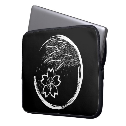 Frühling-Wappen Laptopschutzhülle (Vorderseite Links)