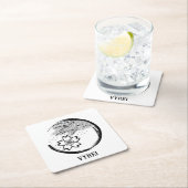 Frühling-Wappen Rechteckiger Pappuntersetzer (Vor Ort)