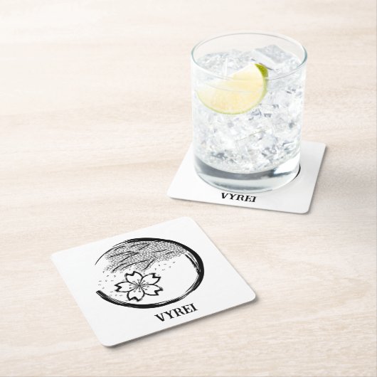 Frühling-Wappen Rechteckiger Pappuntersetzer (Vor Ort)