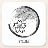 Frühling-Wappen Rechteckiger Pappuntersetzer (Vorderseite)