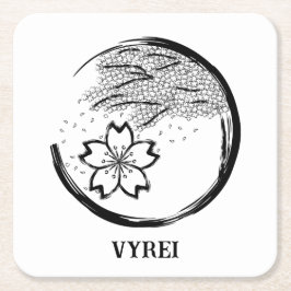 Frühling-Wappen Rechteckiger Pappuntersetzer