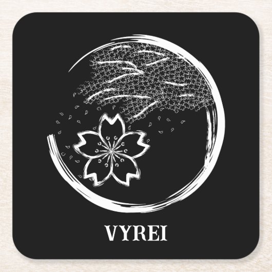 Frühling-Wappen Rechteckiger Pappuntersetzer (Vorderseite)