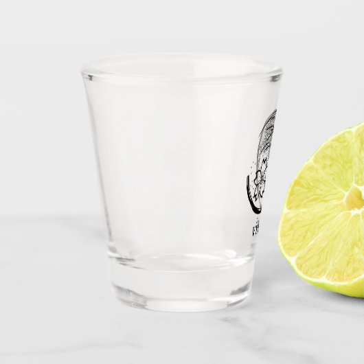 Frühling-Wappen Schnapsglas (Links)