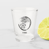 Frühling-Wappen Schnapsglas (Vorderseite)