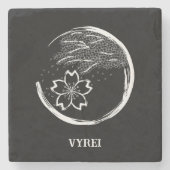 Frühling-Wappen Steinuntersetzer (Vorderseite)