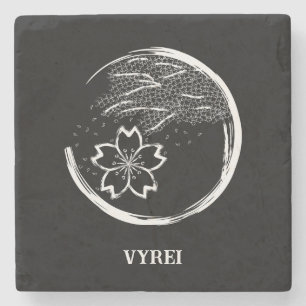 Frühling-Wappen Steinuntersetzer