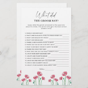 Frühling Was hat der Bräutigam gesagt Brautspiel