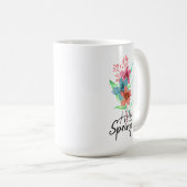 Frühling Wasserfarben Blumen Kaffeetasse Hallo Frü (VorderseiteRechts)