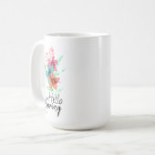 Frühling Wasserfarben Blumen Kaffeetasse Hallo Frü (Vorderseite Links)