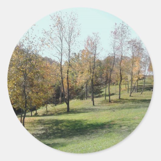 Frühling wie Bäume Runder Aufkleber (Vorderseite)